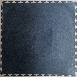 PVC Leather Look Interlocking Garage Flooring Tiles - Black