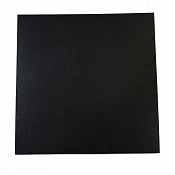 50cm x 50cm x 15mm Gym Rubber Tiles - Pure Black