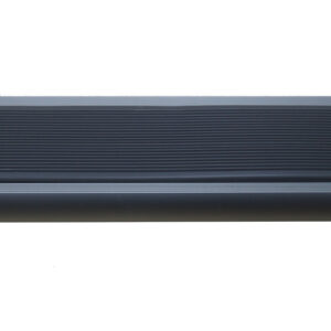 ANODISED ALUMINIUM BULLNOSE STAIR NOSING - 50mm GREY  BLACK RED YELLOW RUBBER INSERT 3.66M LENGTH