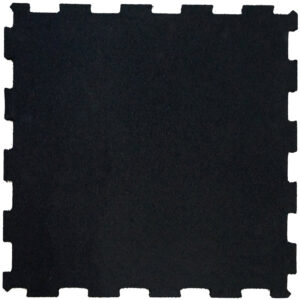 48cm X 48cm X 15mm INTERLOCKING GYM RUBBER **FACTORY SECONDS** TILES-BLACK-$4.88 EACH