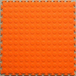 PVC Interlocking Tiles - Orange - Coin Dot