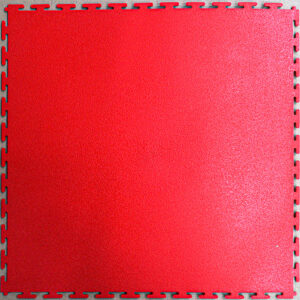 PVC Leather Look Interlocking Garage Flooring Tiles - Red