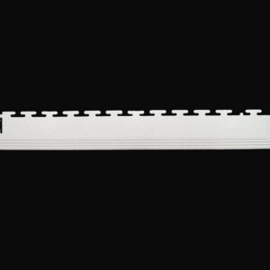 Leather Look PVC Garage Flooring - Corner Ramp - White