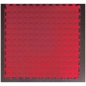 PVC COIN DOT INTERLOCKING 45.7cm x 45.7cm TILES - RED. CLEARANCE!