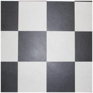 PG8927 & PG8841 CHECK PATTERN - GLUE DOWN - THE CLOSEST MATCH TO PURE BLACK & WHITE IN EMBOSSED VINYL TILES