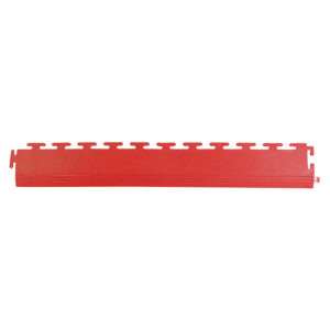 PVC Coin Dot Garage Flooring - Straight Edges - Red